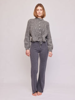 Sophia Chunky Cardigan - Grey Melange