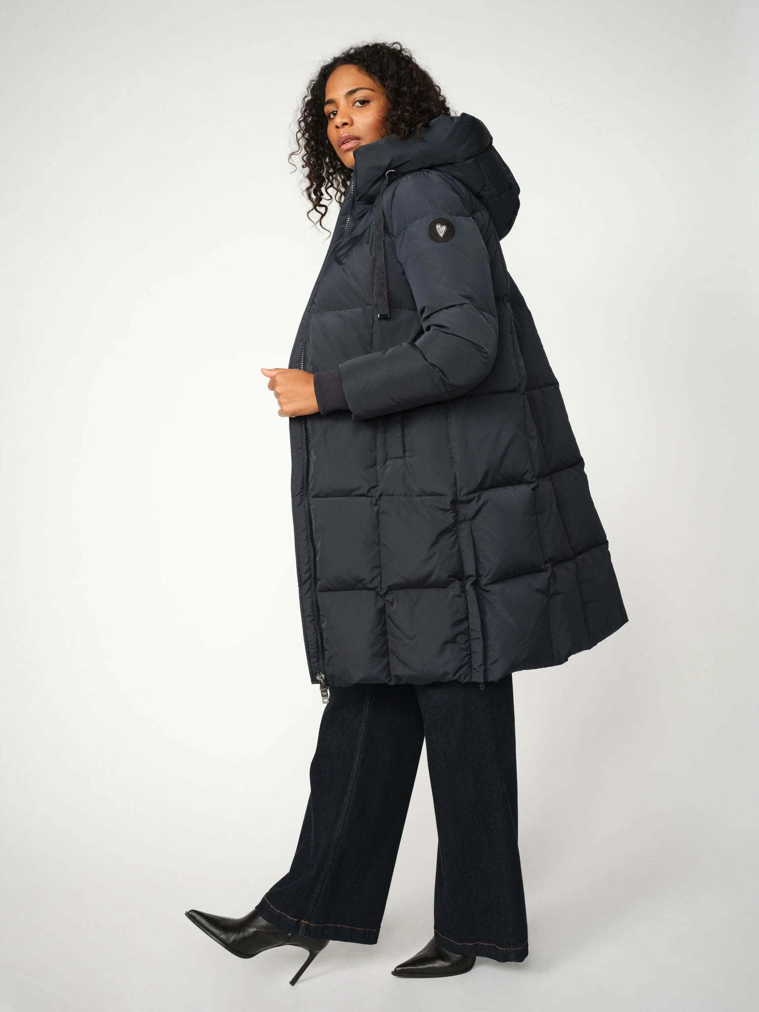 Nova Square Down Coat - Navy