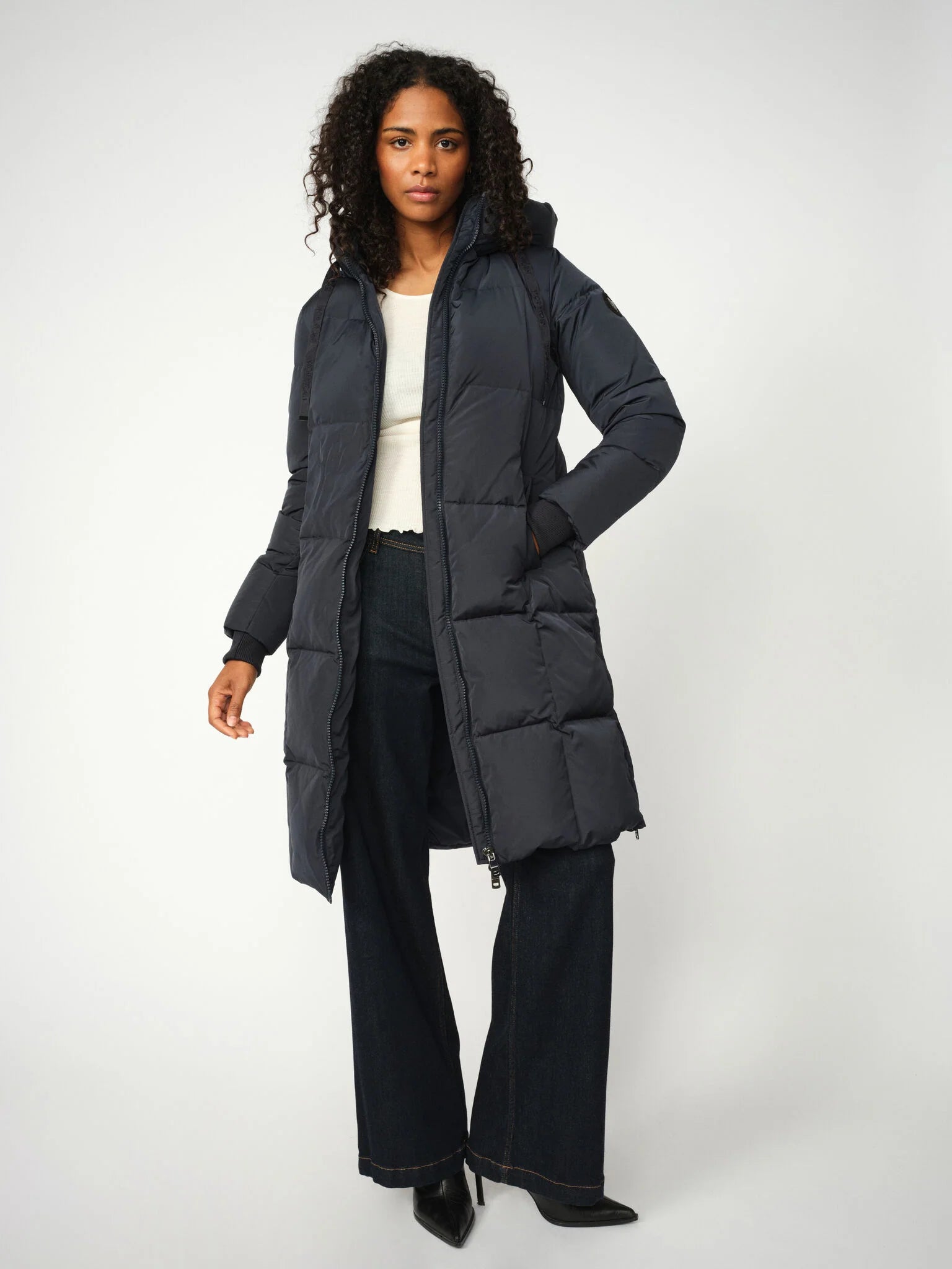 Nova Square Down Coat - Navy