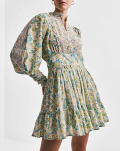 Cotton Slub Mini Dress - Anemone Fields
