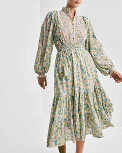 Cotton Slub Midi Dress - Anemone Fields