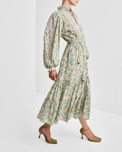 Cotton Slub Midi Dress - Anemone Fields