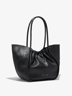 Large Ruched Tote - Black