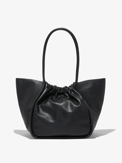 Large Ruched Tote - Black