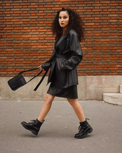 1460 Mono Milled Nubuck Leather Lace Up Boots - Black