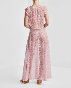 Lace Maxi Skirt - Antique Brass