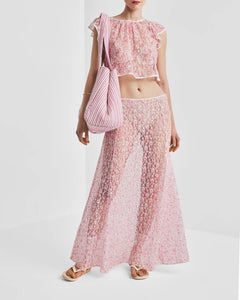 Lace Maxi Skirt - Antique Brass