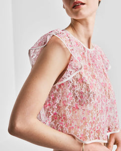 Lace Ruffle Top - Antique Brass