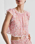 Lace Ruffle Top - Antique Brass