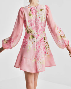 Organza Mini Dress - Cherry Blossom