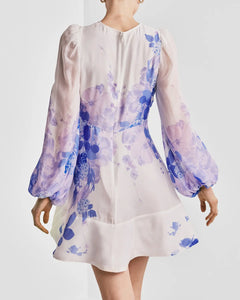 Organza Mini Dress - Skylight