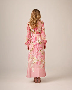 Organza Belt Dress - Cherry Blossom