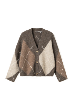 N-Laiana Knit Cardigan - Ash Brown Mix