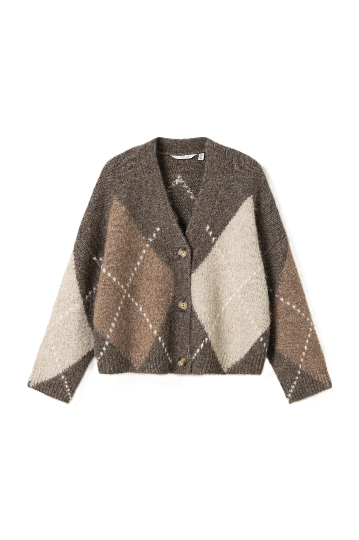N-Laiana Knit Cardigan - Ash Brown Mix