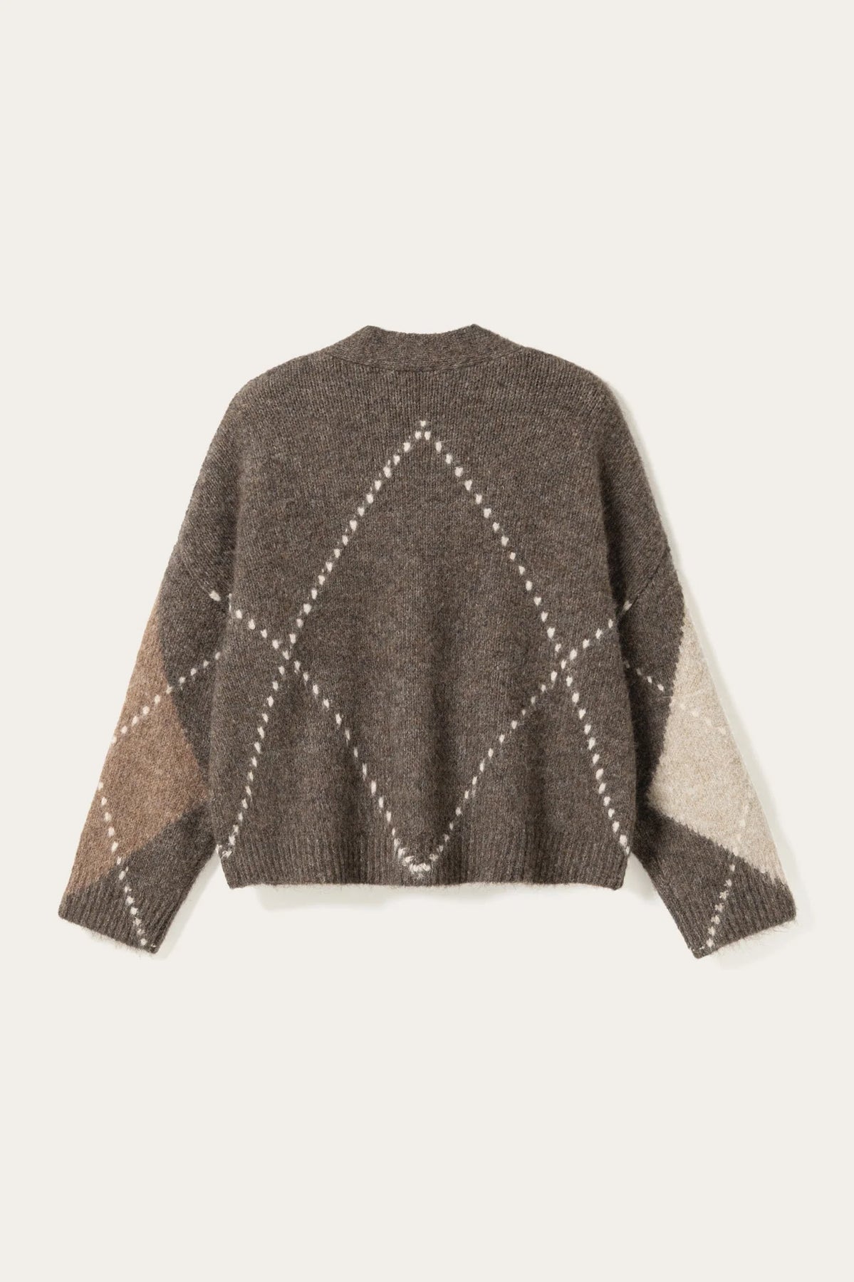 N-Laiana Knit Cardigan - Ash Brown Mix