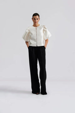 Cleo Puff Sleeve Blouse - Ivory