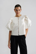 Cleo Puff Sleeve Blouse - Ivory