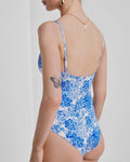 Balconette Swimsuit - Azure Meadow