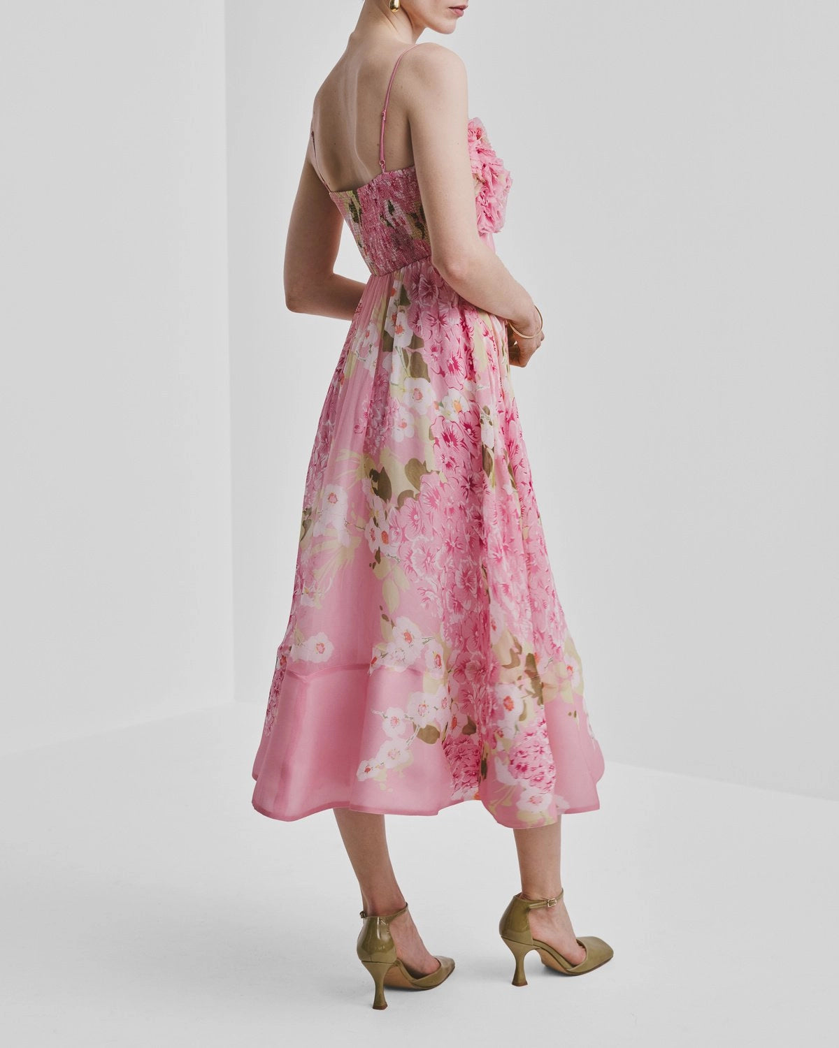 Organza Strap Dress - Cherry Blossom