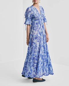 Bohemian Relaxed Dress - Sky Blue