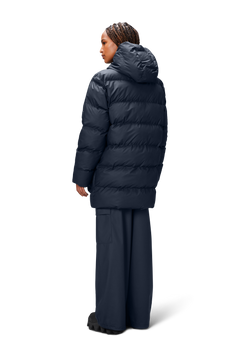 Alta Long Puffer Cargo Jacket W3T4 - Navy