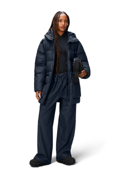 Alta Long Puffer Cargo Jacket W3T4 - Navy