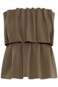 Sculpted Tube Top - Dark Olive Green