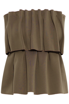 Sculpted Tube Top - Dark Olive Green