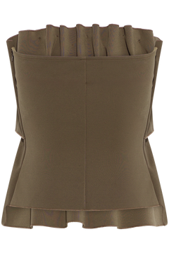 Sculpted Tube Top - Dark Olive Green