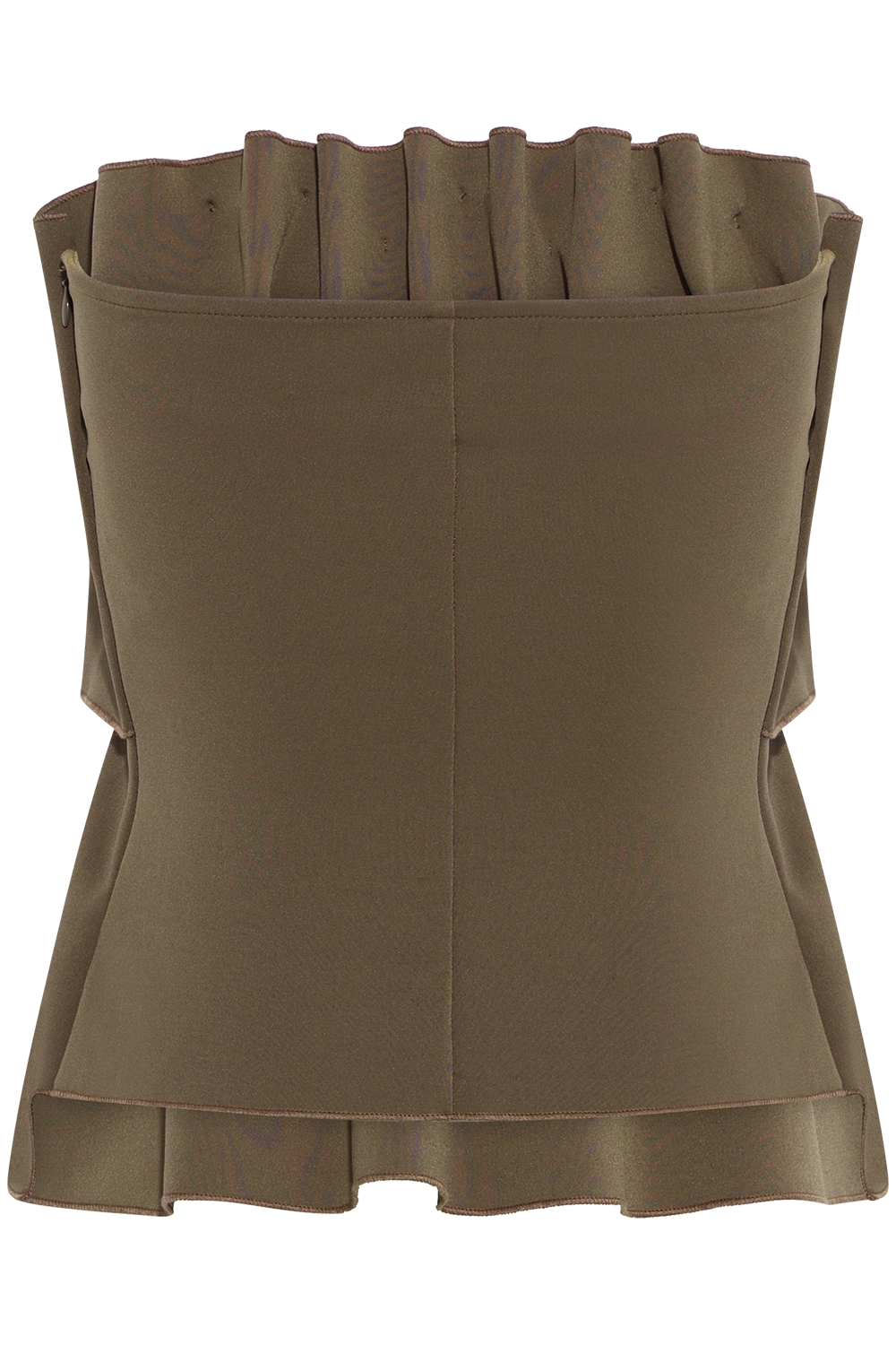 Sculpted Tube Top - Dark Olive Green