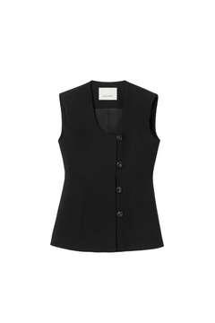 Sleeveless Blazer - Black