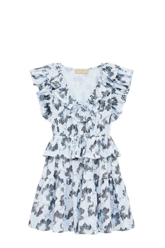Celie Cotton Mini Dress - Ciel