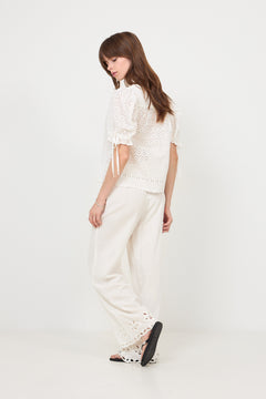 Alouette Ss Cotton Top - Pristine