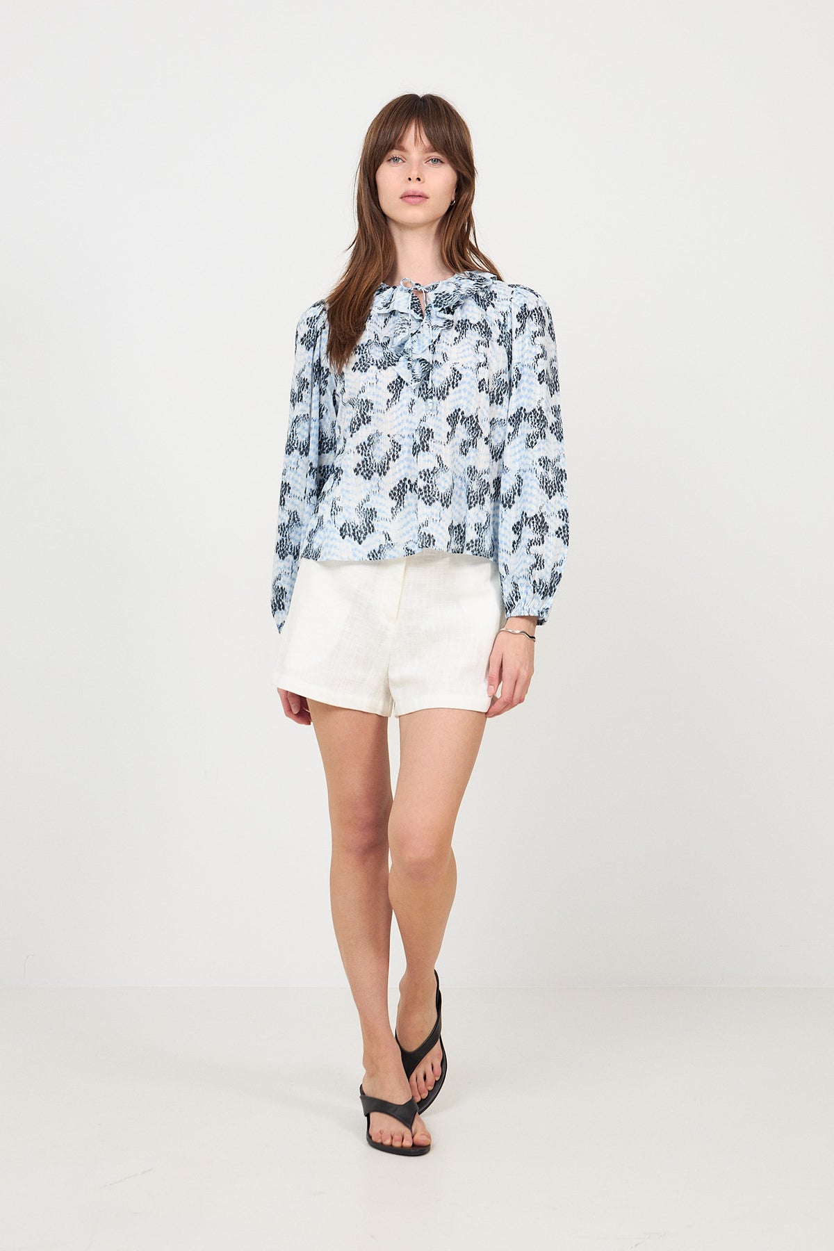 Siena Ls Cotton Top - Ciel