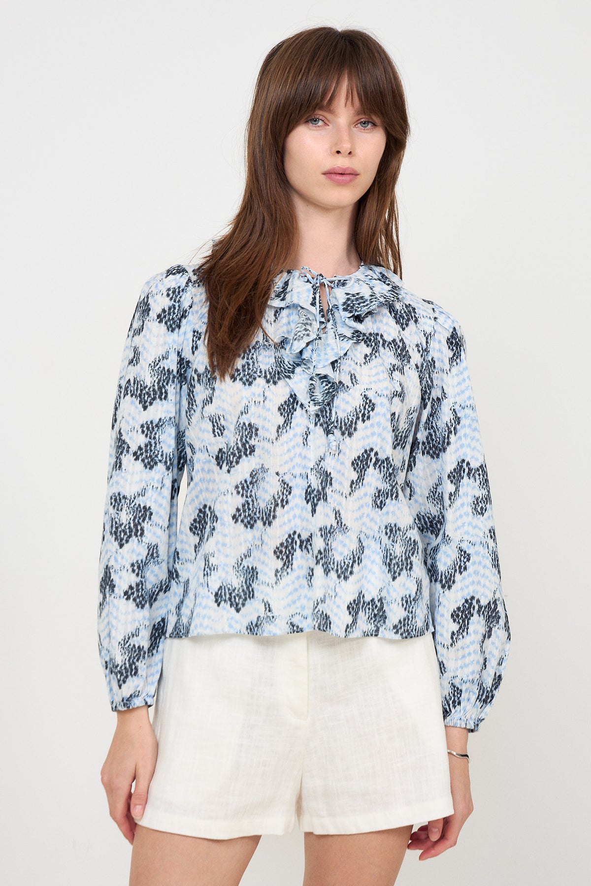 Siena Ls Cotton Top - Ciel
