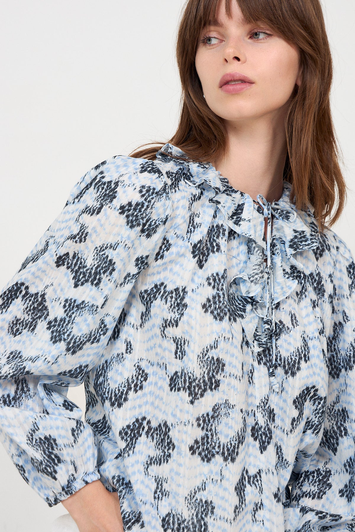 Siena Ls Cotton Top - Ciel