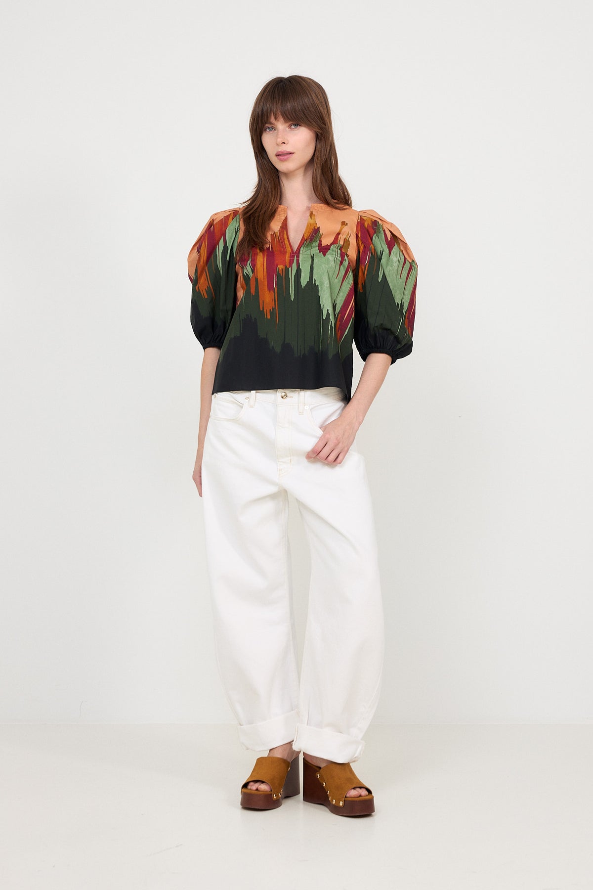 Florielle Ss Cotton Top - Agate