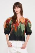 Florielle Ss Cotton Top - Agate