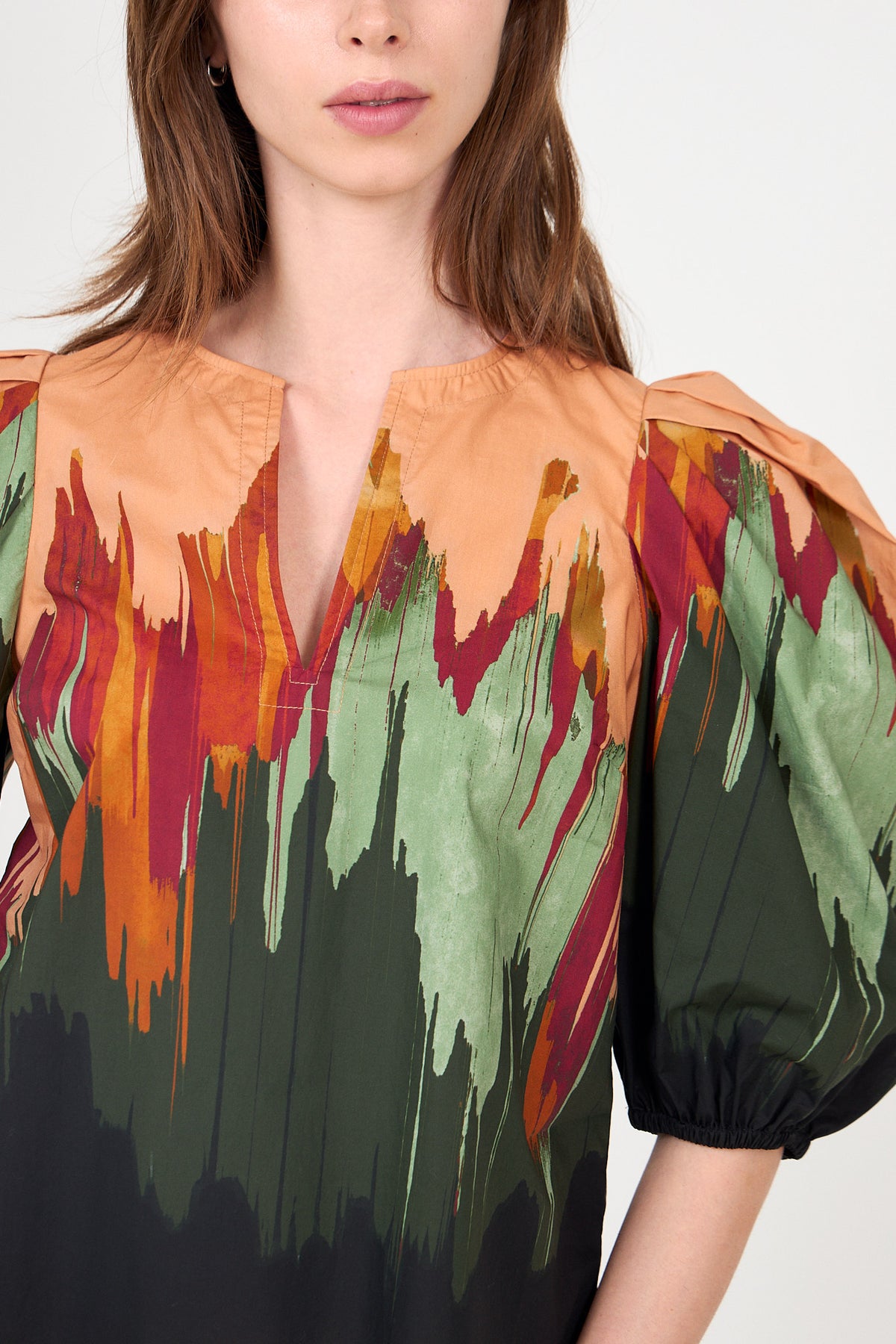 Florielle Ss Cotton Top - Agate