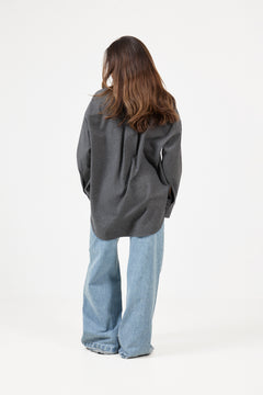Derris Flannel - Dark Grey Melan