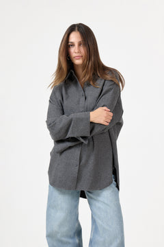 Derris Flannel - Dark Grey Melan