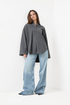 Derris Flannel - Dark Grey Melan