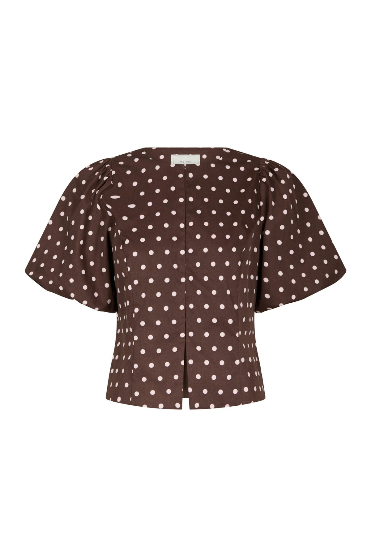 Anela Dot Blouse - Brown