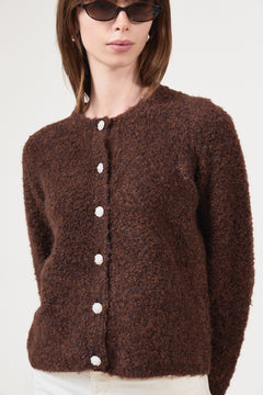 Yasplyra Ls Knit Cardigan - Coffee Bean