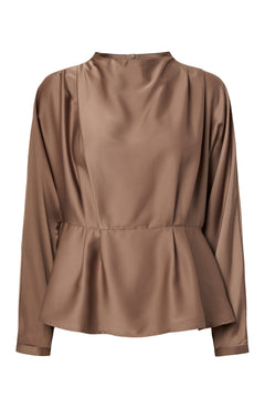 Yaspella Ls Funnel Neck Top S. Noos - Fungi