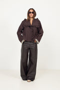 Yaselsia Ls Short Trenchcoat - Coffee Bean