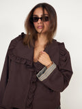 Yaselsia Ls Short Trenchcoat - Coffee Bean