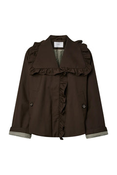 Yaselsia Ls Short Trenchcoat - Coffee Bean