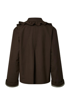Yaselsia Ls Short Trenchcoat - Coffee Bean