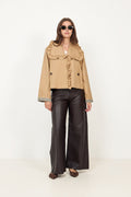 Yaselsia Ls Short Trenchcoat - Incense